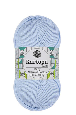 Kartopu Yarn - KARTOPU BABY NATURAL COTTON YARN K544 BABY BLUE