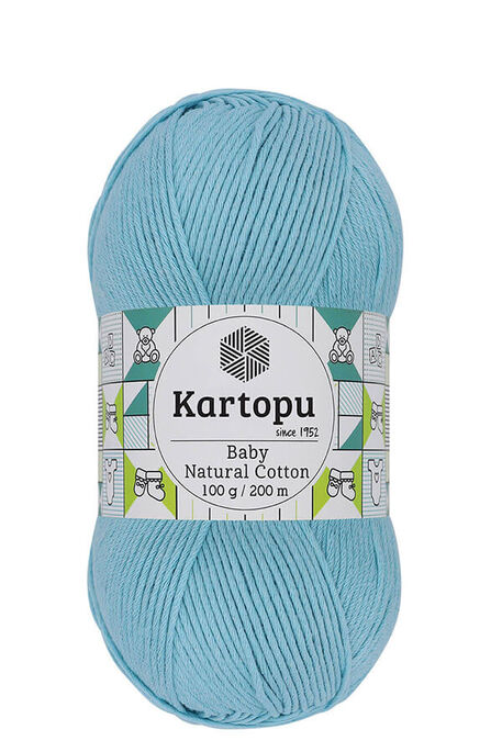 Kartopu Yarn - KARTOPU BABY NATURAL COTTON YARN K551 TURQUOISE