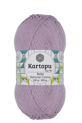 Kartopu Yarn - KARTOPU BABY NATURAL COTTON YARN K705 LILAC