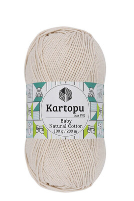 Kartopu Yarn - KARTOPU BABY NATURAL COTTON YARN K793 HONEY FOAM