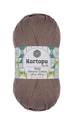 Kartopu Yarn - KARTOPU BABY NATURAL COTTON YARN K827 MINK