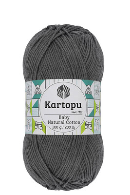 Kartopu Yarn - KARTOPU BABY NATURAL COTTON YARN K932 SMOKED