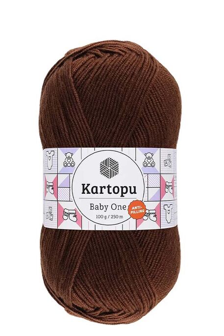 Kartopu Yarn - KARTOPU BABY ONE K890 Kahverengi