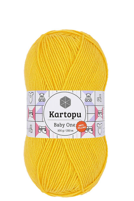 Kartopu Yarn - KARTOPU BABY ONE YARN K154 DARK YELLOW