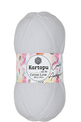 Kartopu Yarn - KARTOPU COTTON LOVE YARN K010 WHITE