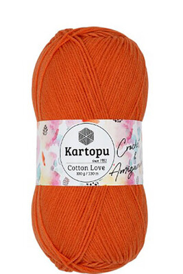 Kartopu Yarn - KARTOPU COTTON LOVE YARN K201 ORANGE