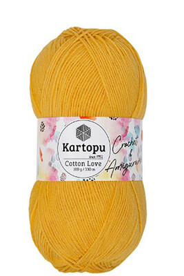 Kartopu Yarn - KARTOPU COTTON LOVE YARN K317 LIGHT MUSTARD