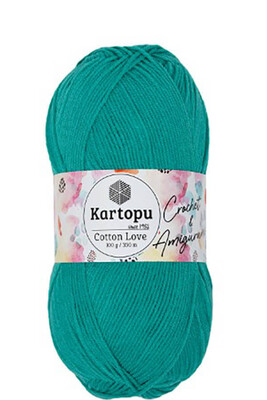 Kartopu Yarn - KARTOPU COTTON LOVE YARN K418 DARK MINT