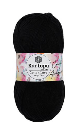 Kartopu Yarn - KARTOPU COTTON LOVE YARN K940 BLACK