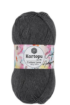 Kartopu Yarn - KARTOPU COTTON LOVE YARN K995 DARK GRAY