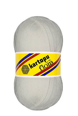 Kartopu Yarn - KARTOPU FLORA KNİTTİNG YARN K010 WHITE