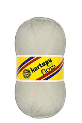 Kartopu Yarn - KARTOPU FLORA KNİTTİNG YARN K013 ECRU