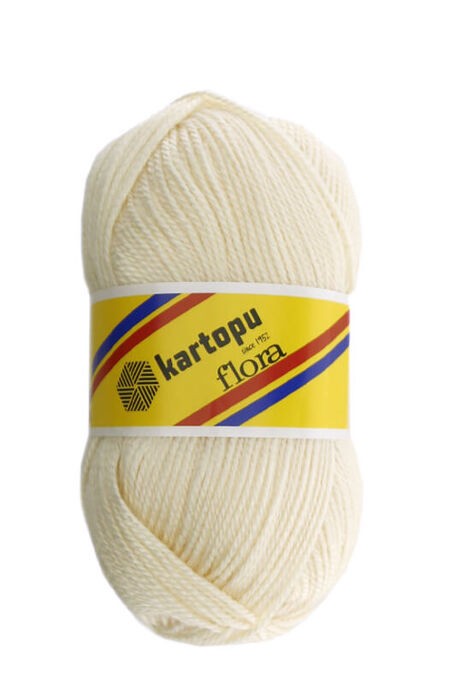 Kartopu Yarn - KARTOPU FLORA KNİTTİNG YARN K025 CREAM