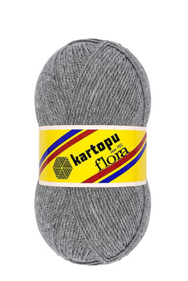 Kartopu Yarn - KARTOPU FLORA KNİTTİNG YARN K1002 GRAY