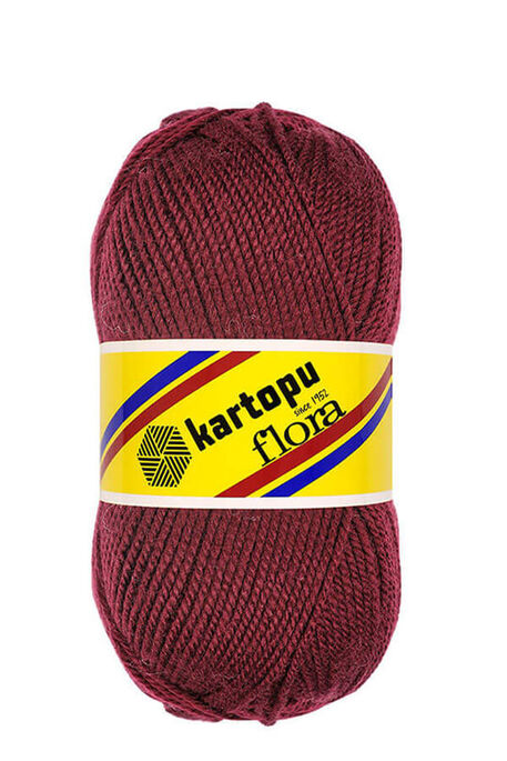 Kartopu Yarn - KARTOPU FLORA KNİTTİNG YARN K110 CRARET RED