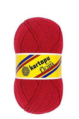 Kartopu Yarn - KARTOPU FLORA KNİTTİNG YARN K132 TURKEY RED