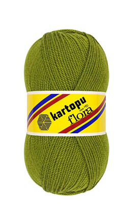 Kartopu Yarn - KARTOPU FLORA KNİTTİNG YARN K357 HENNA GREEN