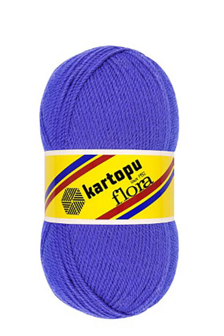 Kartopu Yarn - KARTOPU FLORA KNİTTİNG YARN K624 SAX BLUE