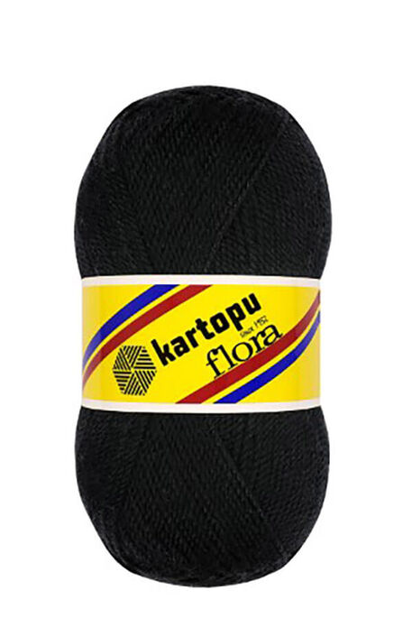 Kartopu Yarn - KARTOPU FLORA KNİTTİNG YARN K940 BLACK