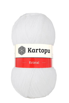 Kartopu Yarn - KARTOPU KRİSTAL KNİTTİNG YARN K010 WHİTE