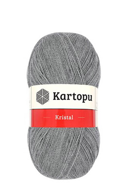 Kartopu Yarn - KARTOPU KRİSTAL KNİTTİNG YARN K1001 LİGHT GREY