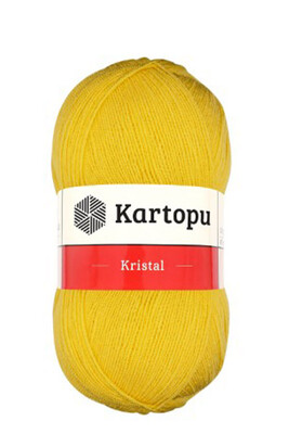 Kartopu Yarn - KARTOPU KRİSTAL KNİTTİNG YARN K301 DARK YELLOW