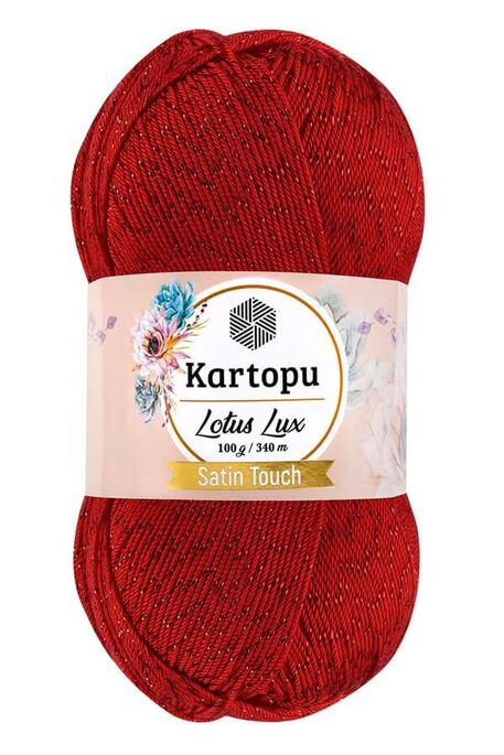 Kartopu Yarn - KARTOPU LOTUS LUX K165 RED