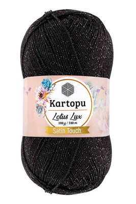 Kartopu Yarn - KARTOPU LOTUS LUX KNİTTİNG YARN K940 BLACK