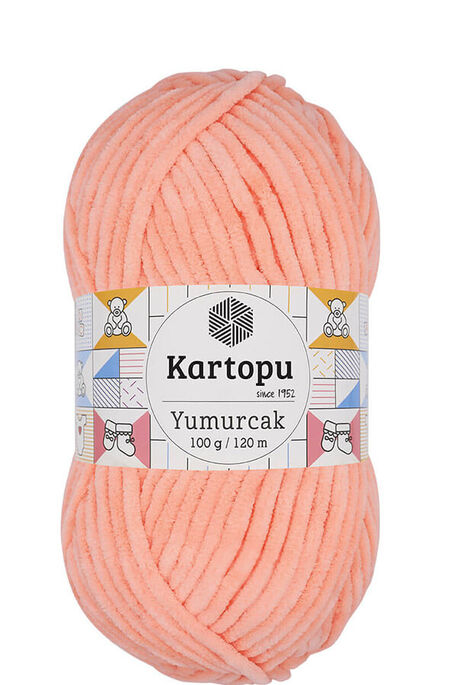 Kartopu Yarn - KARTOPU YUMURCAK KNİTTİNG YARN K218 LIGHT ORANGE