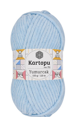 Kartopu Yarn - KARTOPU YUMURCAK KNİTTİNG YARN K523 BABY BLUE