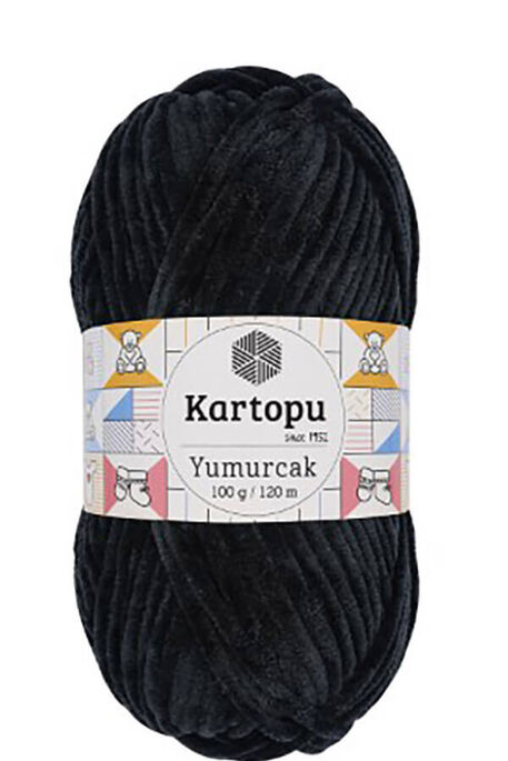 Kartopu Yarn - KARTOPU YUMURCAK KNİTTİNG YARN K940 BLACK