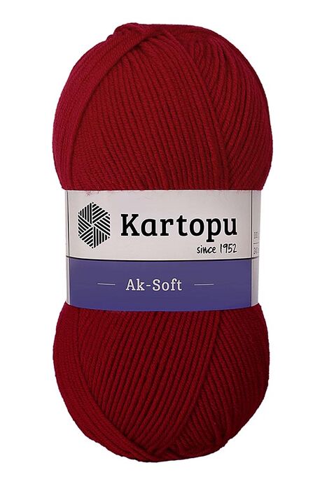 Kartopu Yarn - KARTOPU AK-SOFT K114 DARK RED