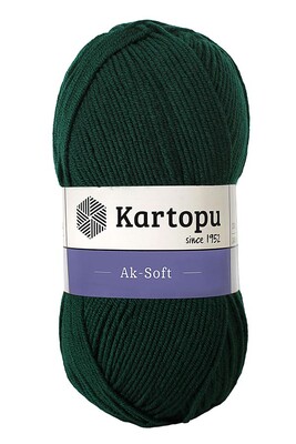 Kartopu Yarn - KARTOPU AK-SOFT K1416 EMERALD GREEN