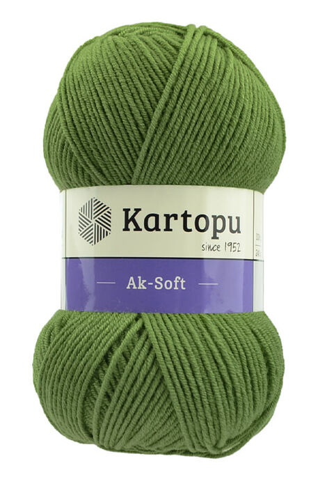 Kartopu Yarn - KARTOPU AK-SOFT K430 ALMOND GREEN