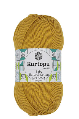 Kartopu Yarn - KARTOPU BABY NATURAL COTTON K310 MUSTARD