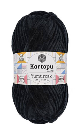 Kartopu Yarn - KARTOPU YUMURCAK K940 BLACK