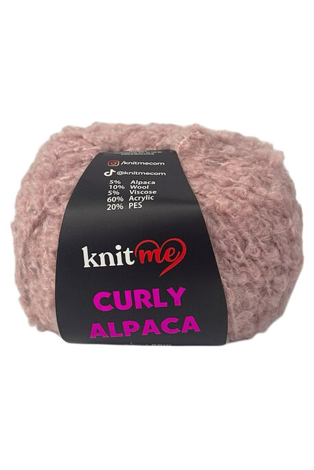 KNIT ME - KNIT ME CURLY ALPACA KC14 Pudra