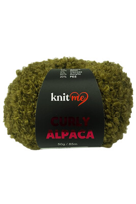 KNIT ME - KNIT ME CURLY ALPACA KC15 Haki