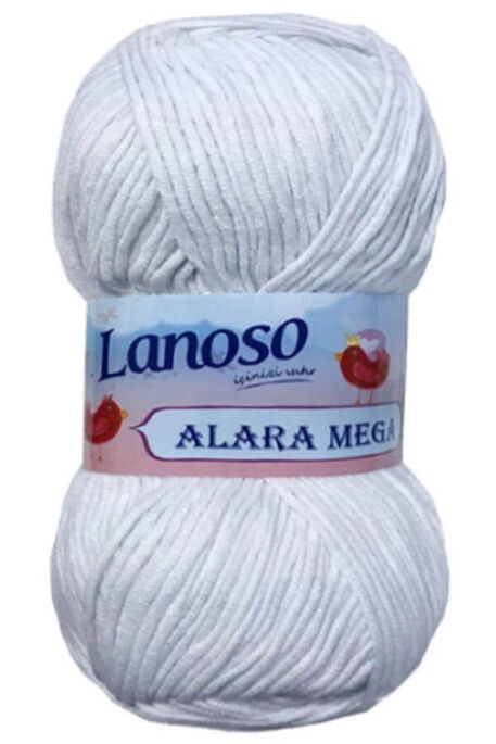 Lanoso Yarn - LANOSO ALARA MEGA YARN 955 WHITE