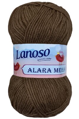 Lanoso Yarn - LANOSO ALARA MEGA YARN 992 DARK BROWN