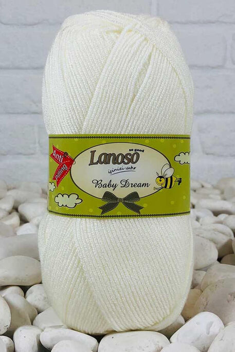 Lanoso Yarn - LANOSO BABY DREAM YARN 901 Ecru