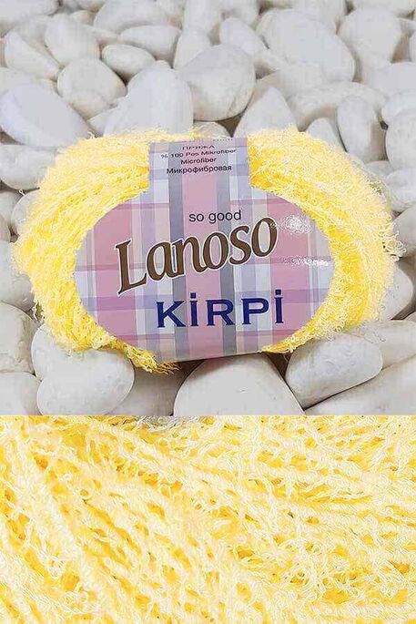 Lanoso Yarn - LANOSO KİRPİ KNİTTİNG YARN 914 LIGHT YELLOW