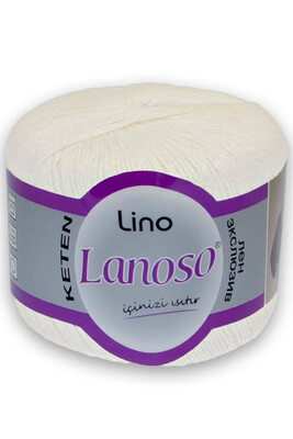 Lanoso Yarn - LANOSO LİNO KNİTTİNG YARN 901 ECRU