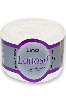 Lanoso Yarn - LANOSO LİNO KNİTTİNG YARN 955 WHITE