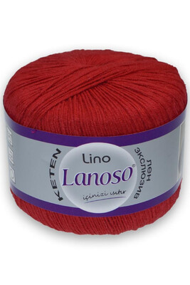 Lanoso Yarn - LANOSO LİNO KNİTTİNG YARN 956 RED