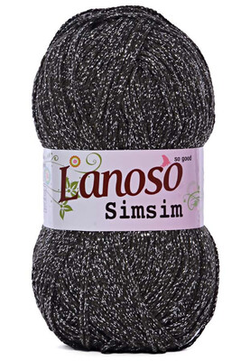 LANOSO - LANOSO SİMSİM 6051 SİYAHA GÜMÜŞ SİM