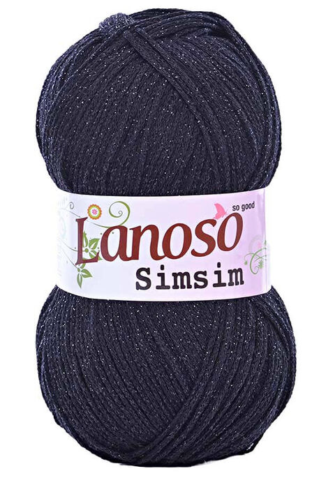 Lanoso Yarn - LANOSO SİMSİM 6060 BLACK BLACK LUREX