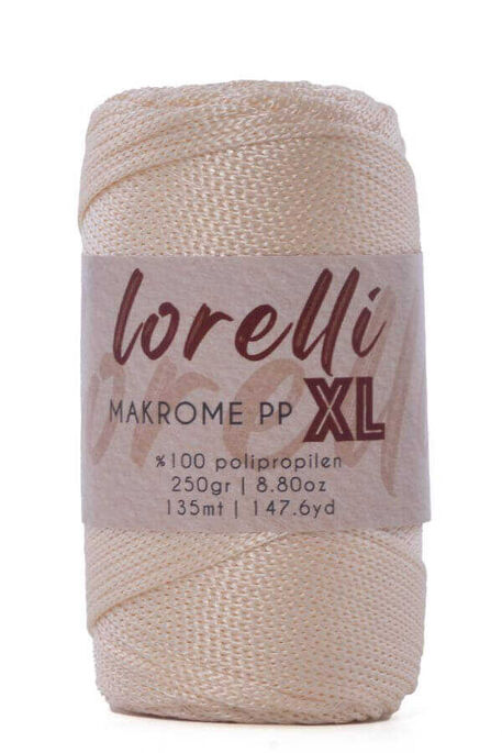 Lorelli Yarns - LORELLİ MAKROME PP XL 3MM 028 Krem