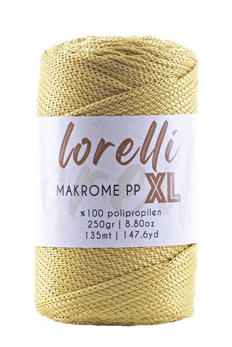 Lorelli Yarns - LORELLİ MAKROME PP XL 3MM 050 Gold