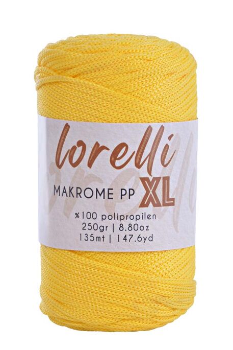 Lorelli Yarns - LORELLİ MAKROME PP XL 3MM 055 Sarı